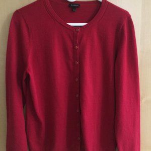 Talbots Red Button Cardigan